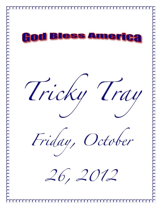 tricky tray flyer